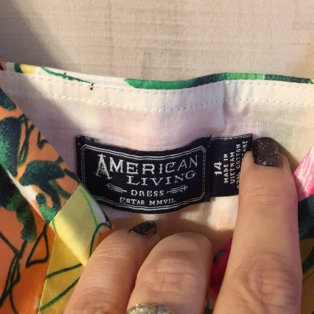 American Living Floral Dress Size 14 - Picture 3 of 4